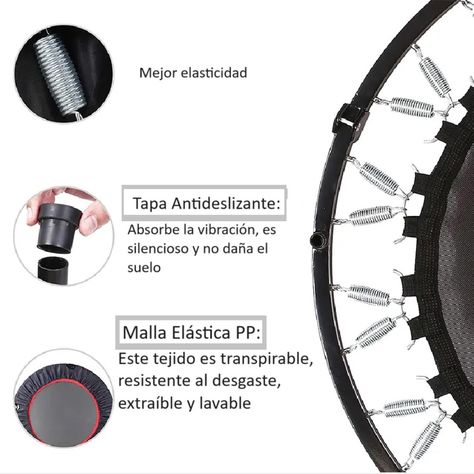 Trampolin Salto Plegable BODENG Gimnasio Fitness 100 cm.-2