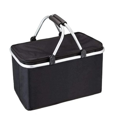 Bolso Termico Plegable Negro Cooler Canasta Picnic-0