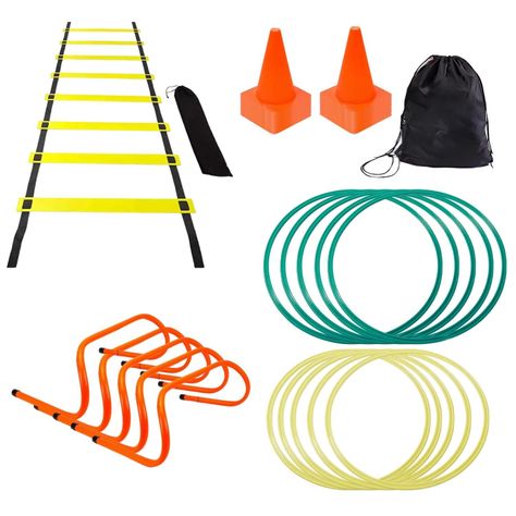 Set Entrenamiento Deportivo Coordinacion Footwork. 37 Piezas-0