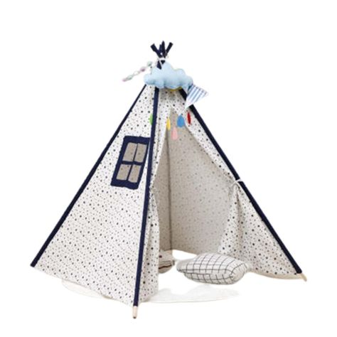 Carpa Tipi Para Niños. 160 cm. Puntitos / Estrellas-0