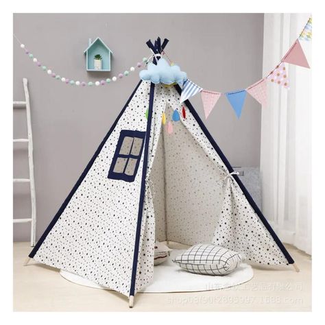 Carpa Tipi Niños Infantil 160cm Estrellas Juguete Decoracion-1