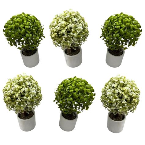 Plantas Artificiales Mini Bonsai Arbol Decoracion 6 unidades-0