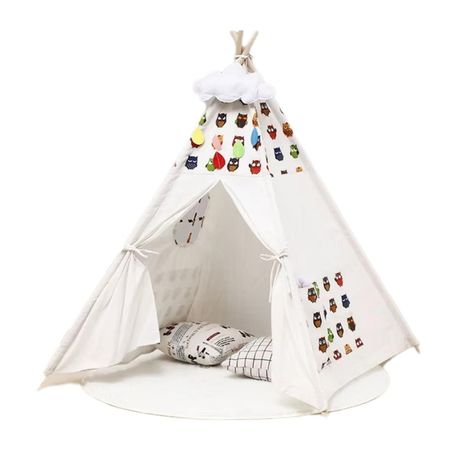 Carpa Tipi Niños Infantil 160 cm Buhos Juguete Decoracion-0