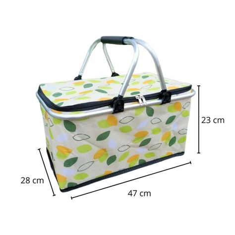 Bolso Termico Plegable Cooler Canasta Picnic Semillas-3
