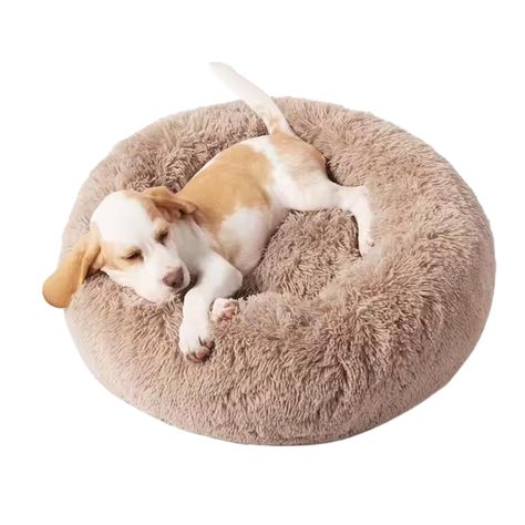 Cama Para Perro / Gato Beige 100 cm Diámetro. Antiestres.-1