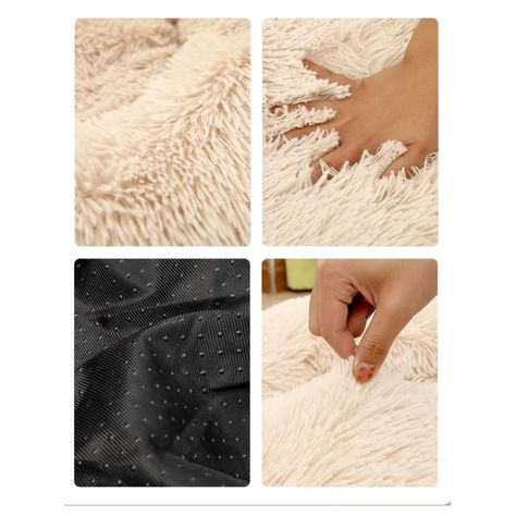 Cama Para Perro / Gato Beige 100 cm Diámetro. Antiestres.-2