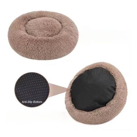 Cama Para Perro / Gato Beige 100 cm Diámetro. Antiestres.-3