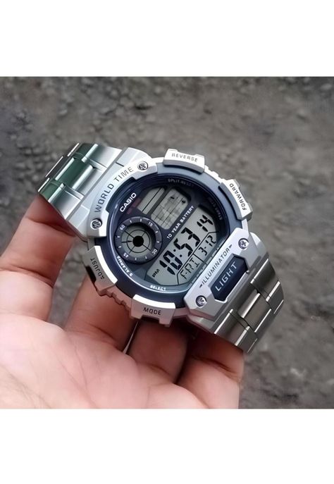Reloj Ae-1400whd-1av Hombre Digital Metal-3
