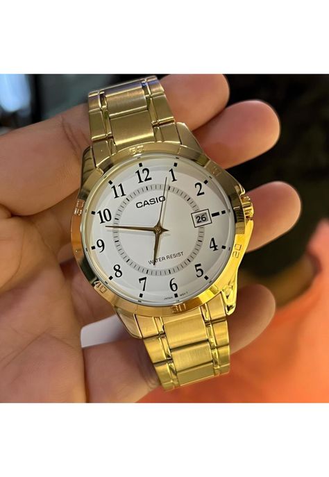 Reloj Mtp-V004g-7b Hombre Analogo Metal-2