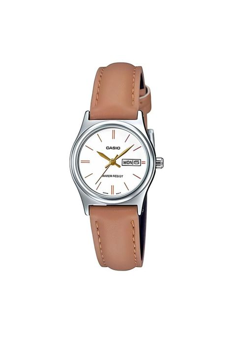 Reloj Ltp-V006l-7b2 Mujer Analogo Cuero-0