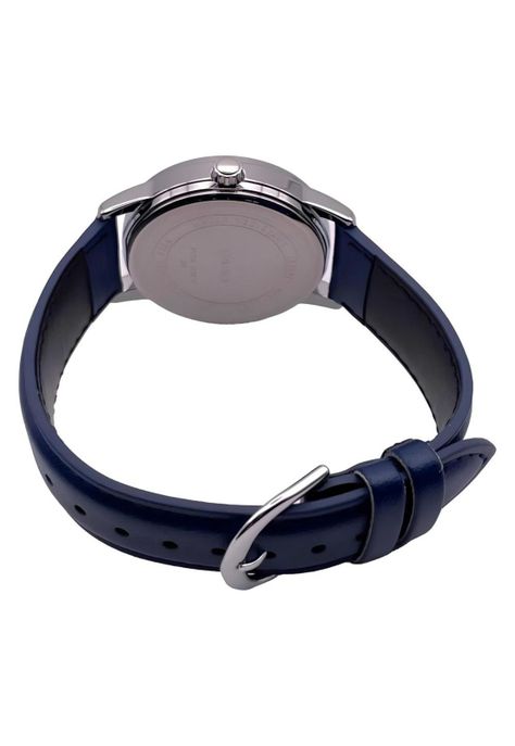 Reloj Mtp-V002l-2b3 Hombre Analogo Cuero-1
