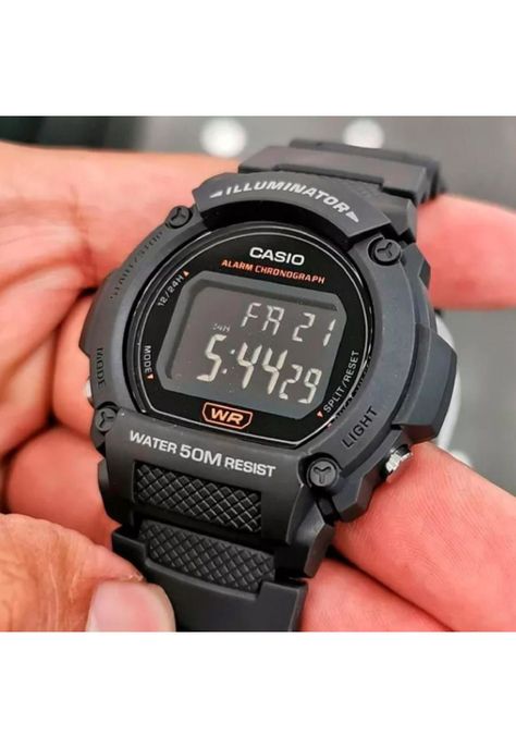 Reloj W-219h-8bv Hombre Digital Resina-4