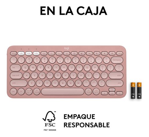 Teclado Bluetooth Logitech Pebble Keys 2 K380s Rosa Español-1