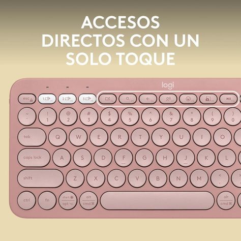 Teclado Bluetooth Logitech Pebble Keys 2 K380s Rosa Español-4