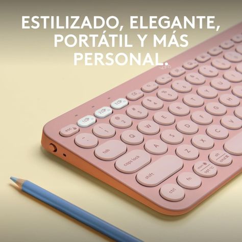 Teclado Bluetooth Logitech Pebble Keys 2 K380s Rosa Español-6