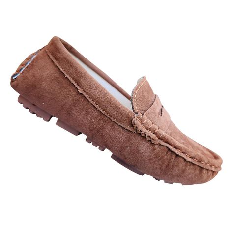Zapato Mocasin Casual De Niño Suela Plana Ligero Camel 7476-0