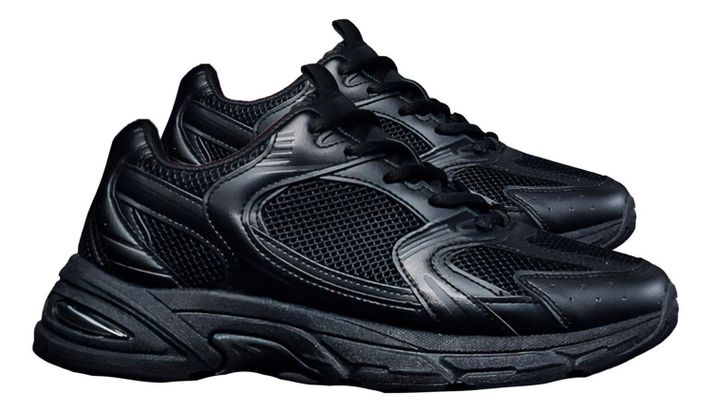 Zapatillas Hombre Moda Chunky Deportivas Negro 7649-2