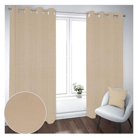 Cortina Black Out 2 Paños Decorativa Color Café N°36 (140X230)-0