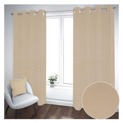 Cortina Black Out 2 Paños Decorativa Color Café N°36 (140X230)-1