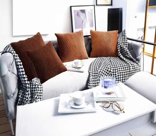 Fundas De Cojin Decorativa 45x45 moderna Cafe PACK 4 U-0