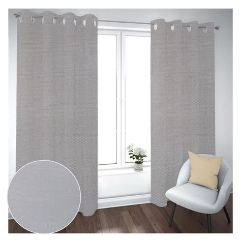 Cortina Black Out 2 Paños Decorativa Beige Textura N°7(140X230)-1