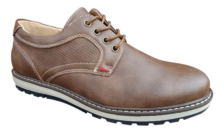 Zapato De Hombre Casual Oxford Ejecutivo - Camel - 7112-1