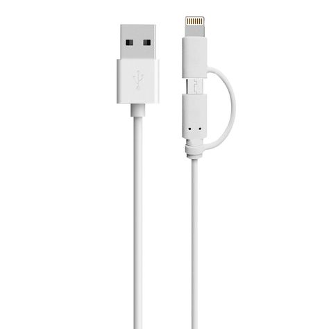 Cable de Carga USB a MicroUsb y Lightning Fiddler 2 en 1-0