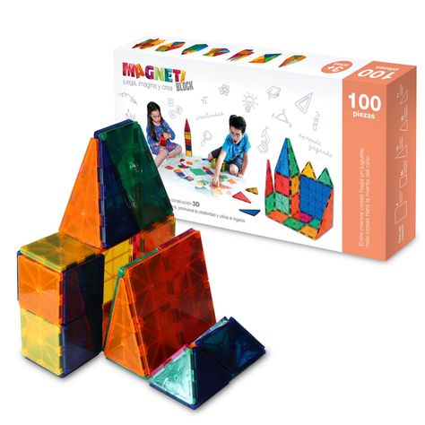 Juguete Bloques Magnéticos Magneti Block 100 Piezas-0