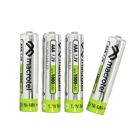 Pilas Recargables Macrotel AAA 1000mAh Pack de 4-1