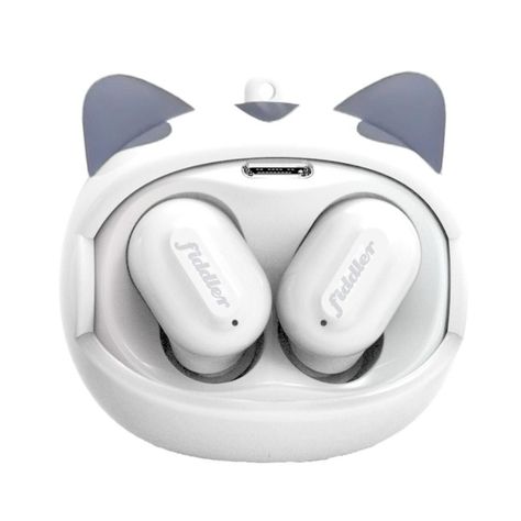 Audífono Bluetooth Cat Kawaii Rolling Face-0