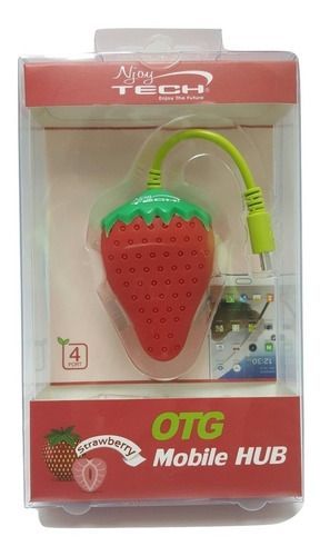 Hub Njoytech OTG Frutilla USB-5