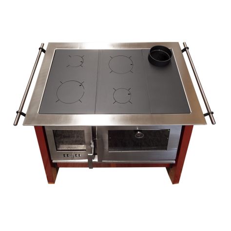 Cocina a leña Allegra XL Amesti Roja -2