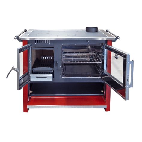 Cocina a leña Allegra XL Amesti Roja -4