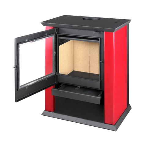 Calefactor a leña Amesti Classic 500 Roja-1