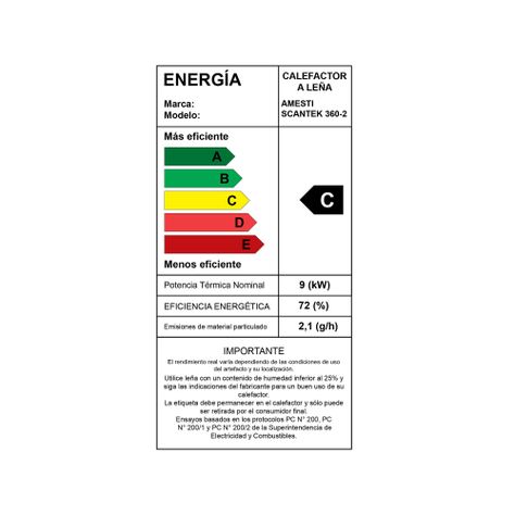 CALEFACTOR A LEÑA SCANTEK 360 + KIT INSTALACION 6"-3