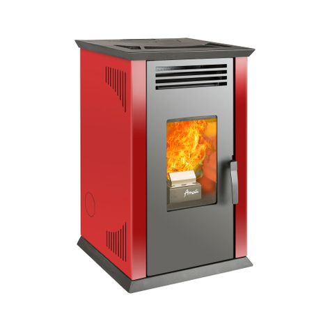 Calefactor a Pellet Amesti Italy 8100 plus Rojo-0