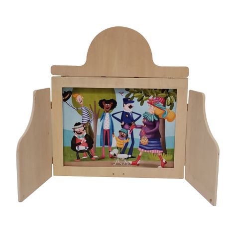 Teatro De Madera Tamaño 34 x 45 x 4 cm-3