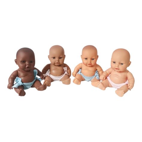 Set de 4 Muñecos Multiculturales 20 cm.-0