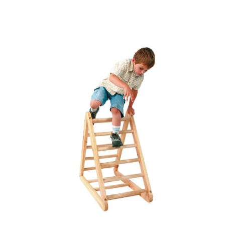 Escalera Triangular De Madera-0