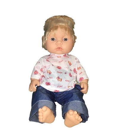 Muñeco Niño Europeo 40 cm. Con Ropa Con Pelo-0