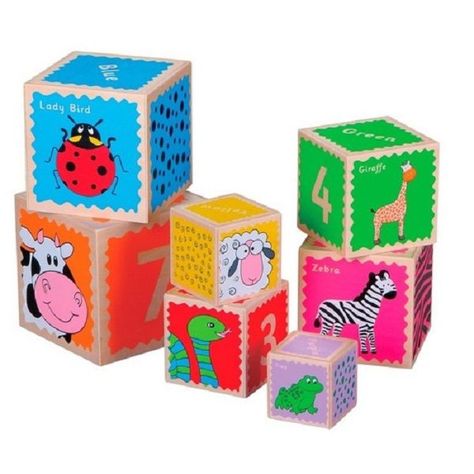 Set De Cubos Apilables Madera-0