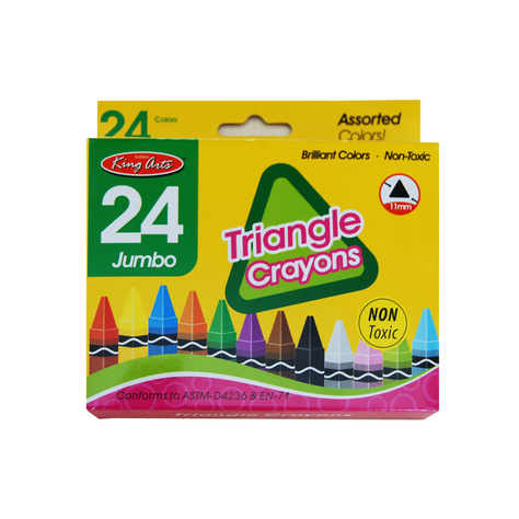 Lápices De Cera Jumbo Triangulares 24 Unidades-3