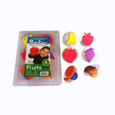 Timbres De Frutas Jumbo Con Base Transparente-0