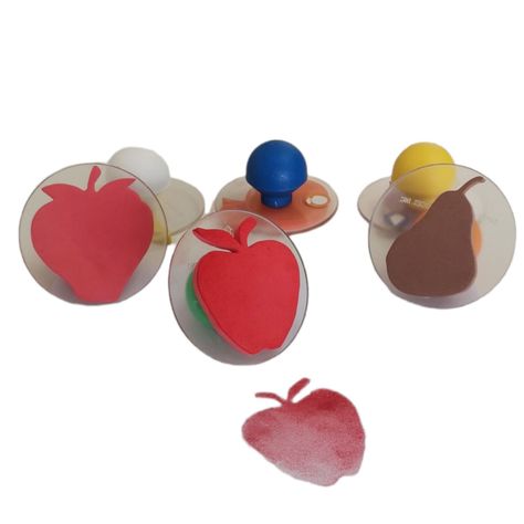 Timbres De Frutas Jumbo Con Base Transparente-1
