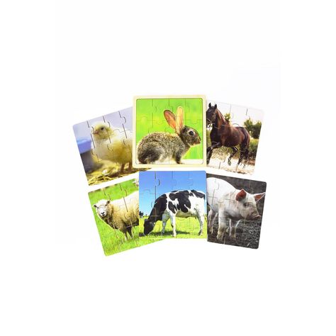 Set Puzzles De Animales 6 Piezas-0