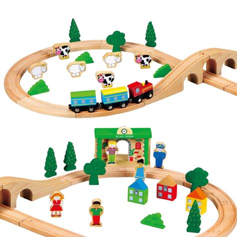 Pista De Trenes De Madera-2