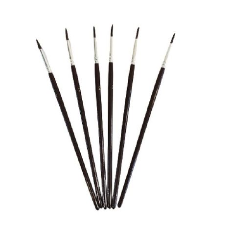 Set De 6 Pinceles N°2  Pelo Camello-0