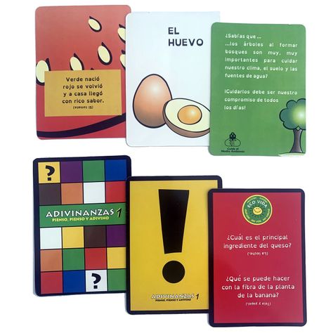 Tarjetas Eco de Adivinanzas y Curiosidades 1-4