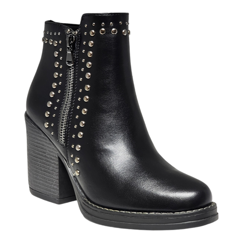 Botin Negro Mujer  con Tachas M358-0