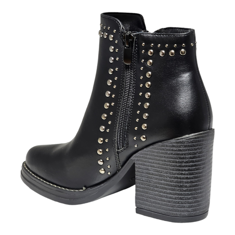 Botin Negro Mujer  con Tachas M358-1